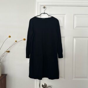 Eileen fisher jersey dress with front pockets
